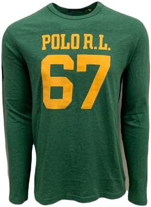 Polo Ralph Lauren Mens Big & Tall Screened 67 Logo Jersey Long Sleeve T-Shirt
