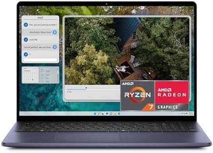 Dell Inspiron 5645 Laptop - 16.0 16:10 FHD+ (1920 x 1200) Display, AMD Ryzen 7-8840U, 16GB DDR5 RAM, 1TB SSD, AMD Radeon Graphics, Windows 11 Home, Onsite & Migrate Services - Midnight Blue